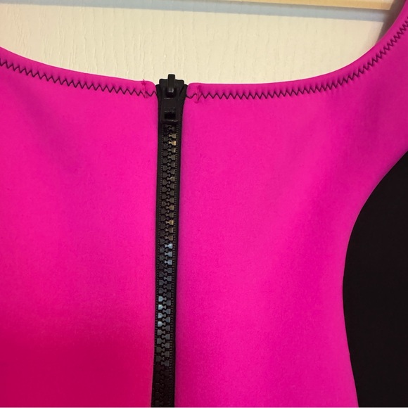 Body Glove Black Pink One Piece Swimsuit Athletic 80’s vintage beach neoprene Lg - Picture 7 of 13